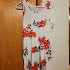 Racerback Rose Midi Dress